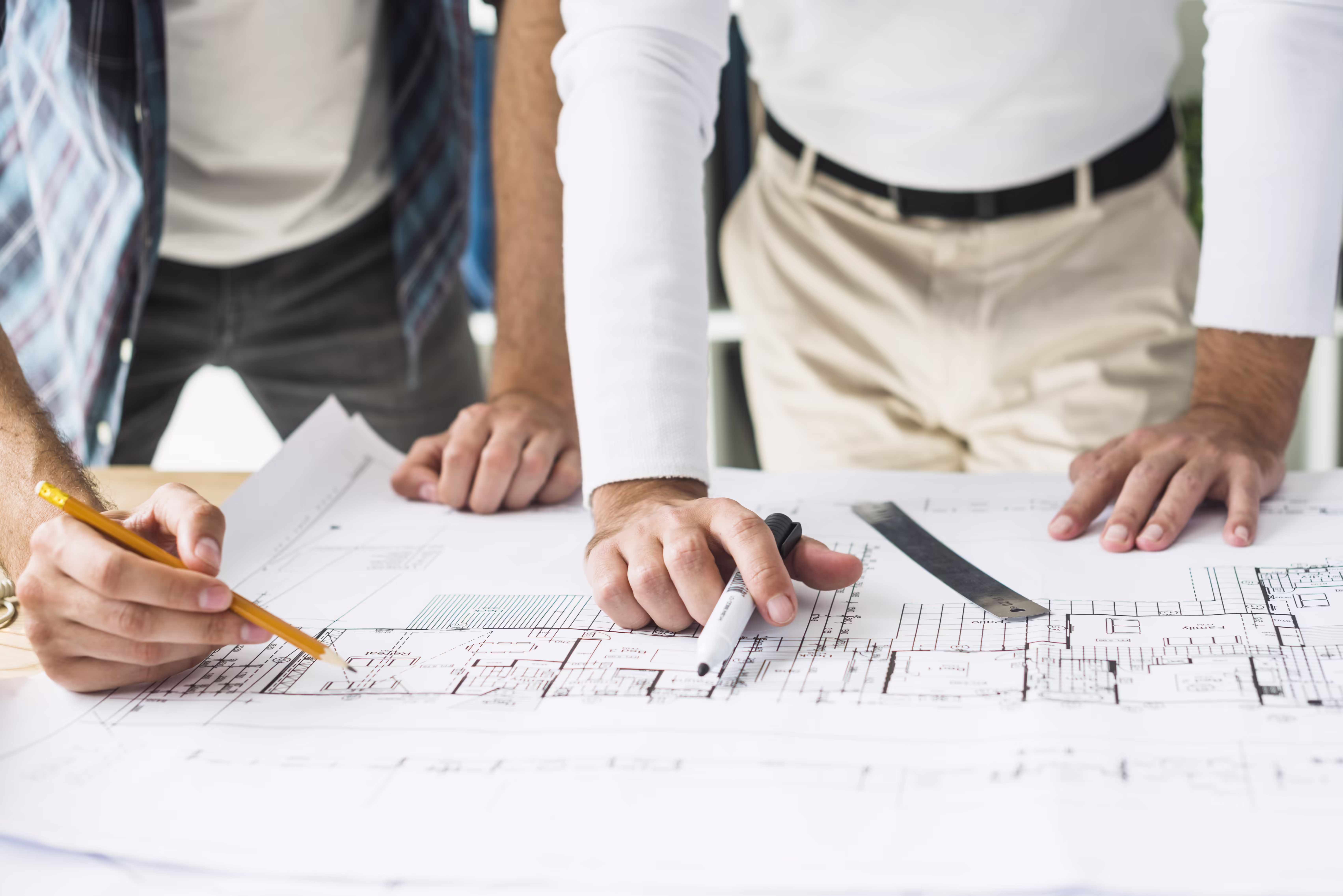 Render architettonico di progetto esecutivo